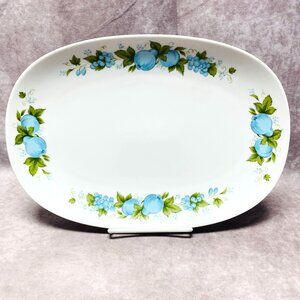 Noritake Cookn Serve Blue Orchard 13" Oval Serving Platter Floral Design